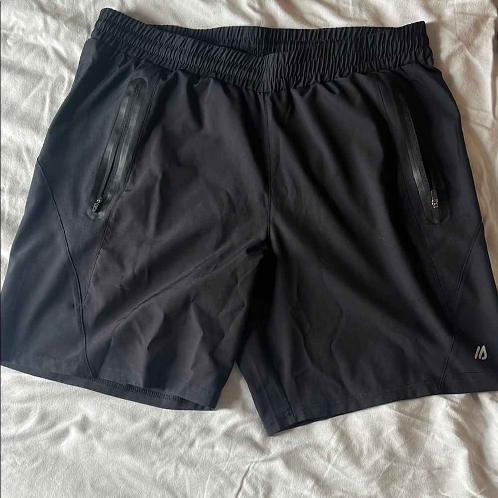 Eddie Bauer Black Athletic Shorts Moisture-Wicking Lightweight